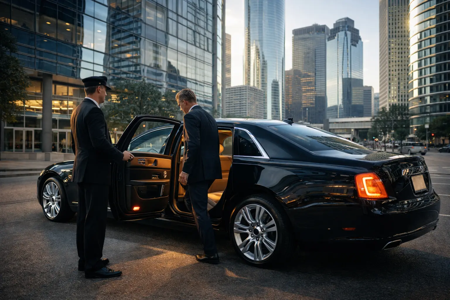 executive car service Houston luxury sedan with chauffeur