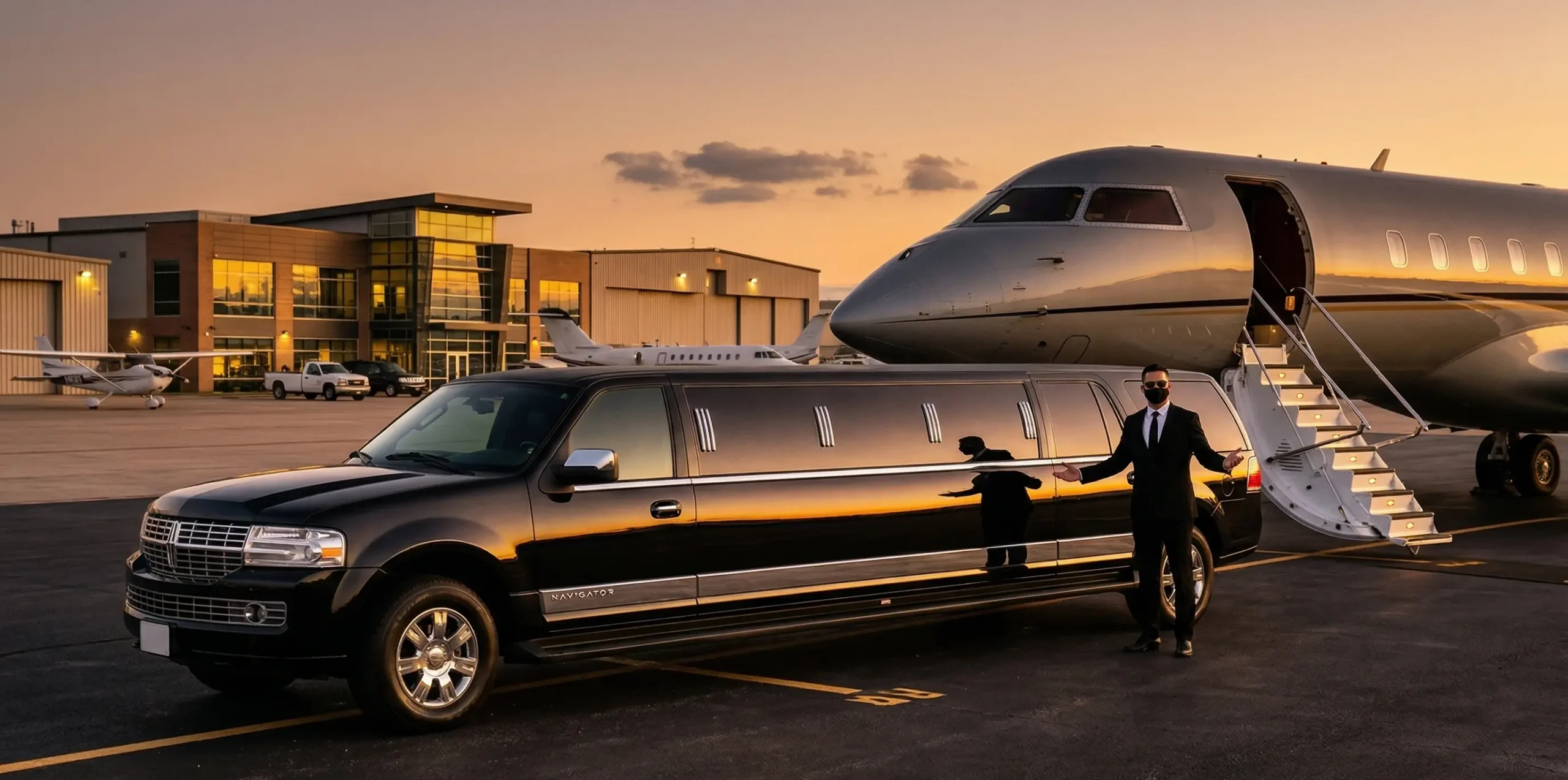 private jet limo service Houston